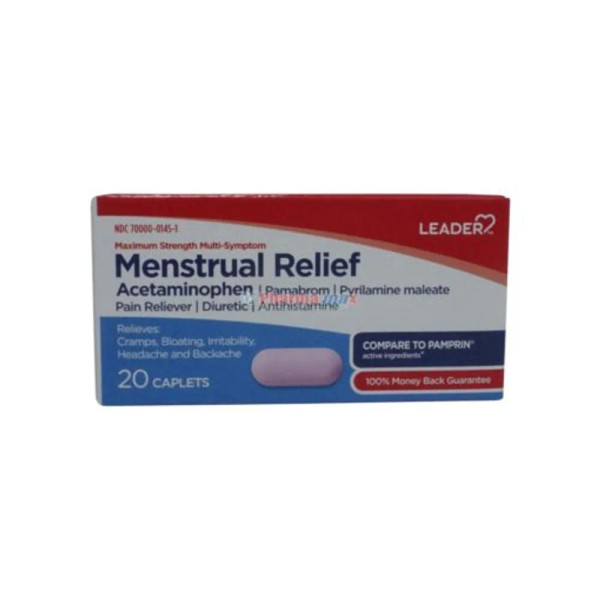 Leader Multi-symptom Menstrual Relief Caplets - 20 ct