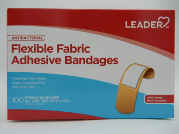 Leader Flexible Fabric Adhesive Bandages  - 100 Ct