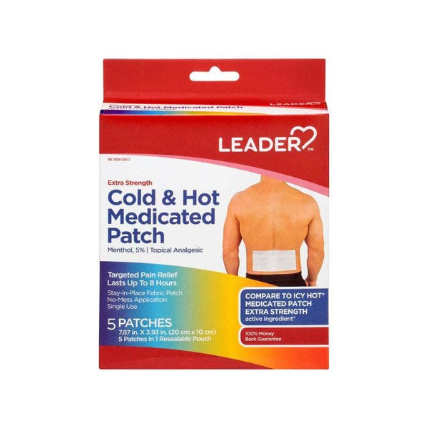 Leader Cold & Hot Medicated Patch - 5 Count