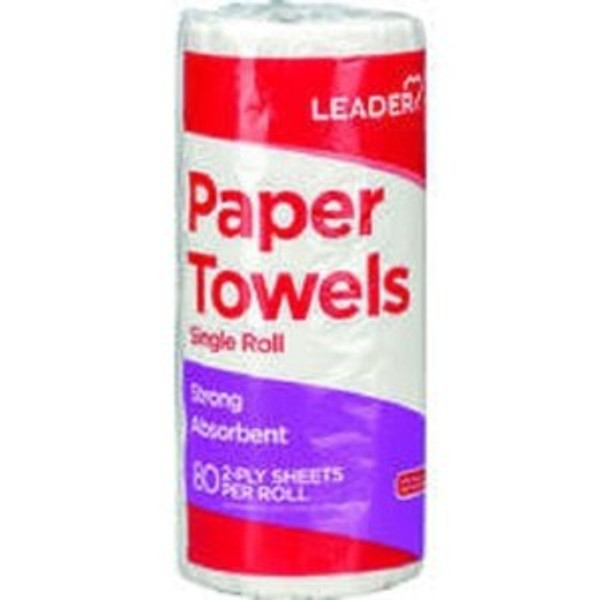 Leader Strong Paper Towels Single Roll - 80 2-Py Sheets