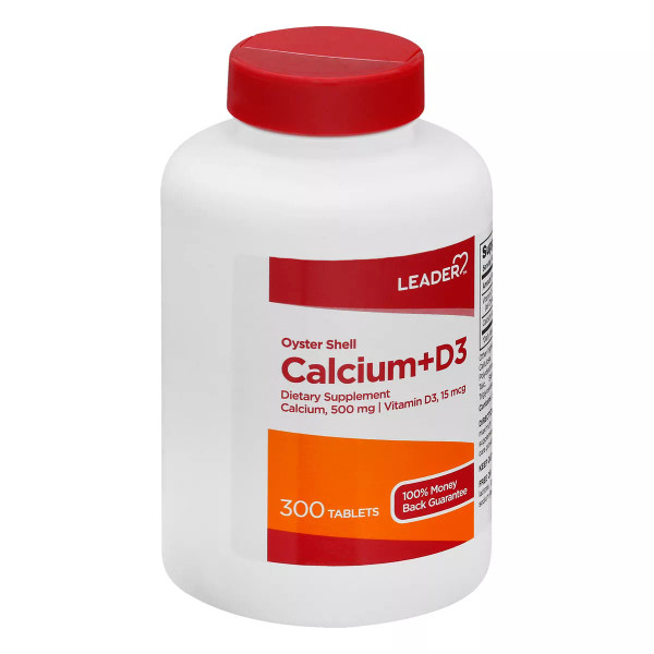 Leader Oyster Shell Tablets Calcium+D3 - 300 ea