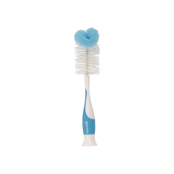 Munchkin Sponge Bottle Brush With Nipple Brush, Colors May Vary 1 Ea