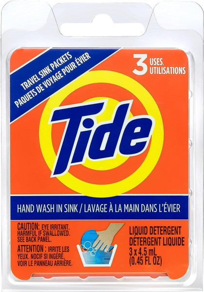 Tide Liquid Travel Sink Packets - 3 Ct