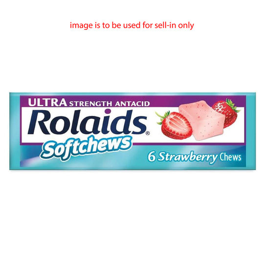 Rolaids Soft Chews Strawberry - 6 Ct
