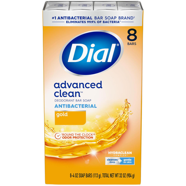 Dial Antibacterial Bar Soap in Gold Scent for Deep Cleansing, 32 oz