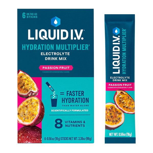 Liquid I.V. Passion Fruit Hydration Multiplier Powdered Electrolyte Drink Mix - 6 Ct