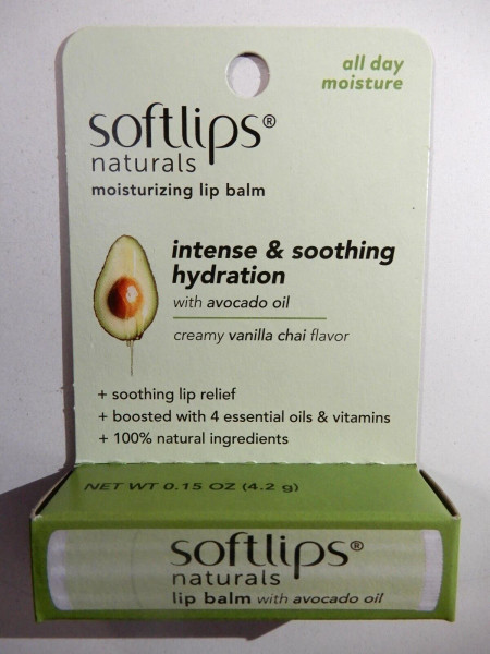 Softlips Naturals Avocado Oil Lip Balm Creamy Vanila Chai - 0.15 Oz