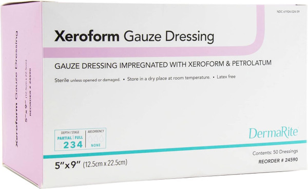 Xeroform Petrolatum Impregnated Gauze Dressing - 50 Ct