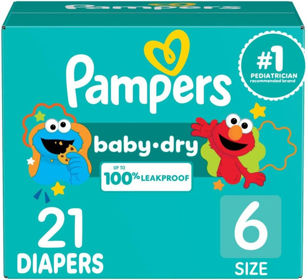 Pampers Diapers Baby Dry Size 6 - 21 Ct