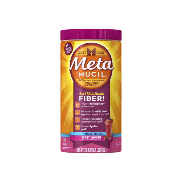 Metamucil Smooth Texture Berry Burst Sugar-Free 114 Each