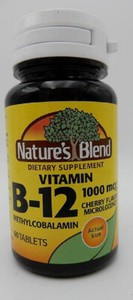 Nature's Blend Vitamin B-12 1000mcg Cherry - 60 Ct