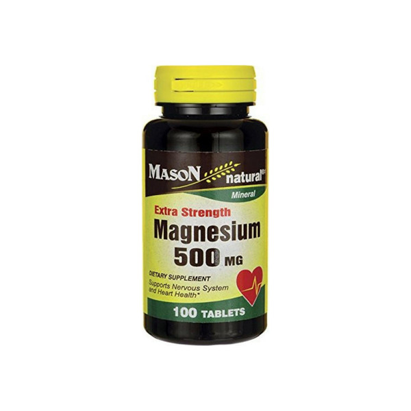 Mason Natural Extra Strength Magnesium 500 Mg Tablets 100 Ea