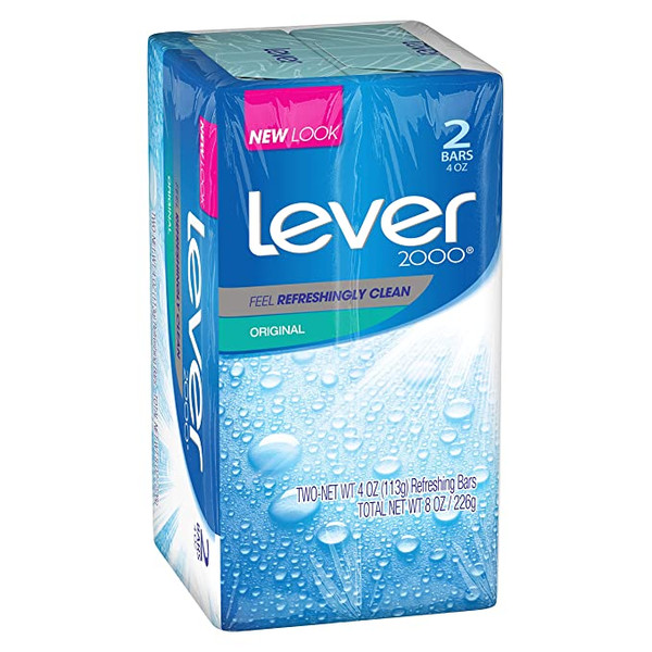 Lever 2000 Original Refreshing Bar Soap, Perfectly Fresh 4 Oz, 2 Ea