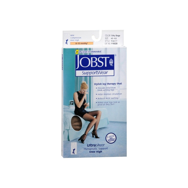Jobst Supportwear Knee High Stockings 8-15 Mmhg Ultra Sheer Beige Small 1 Pair