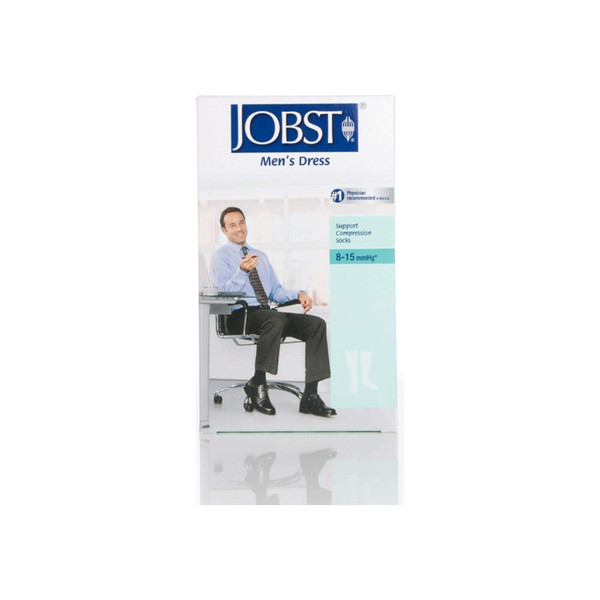 Jobst Men'S Dress Knee High 8-15 Closed Toe Socks, Navy, X-Large, 1 Ea