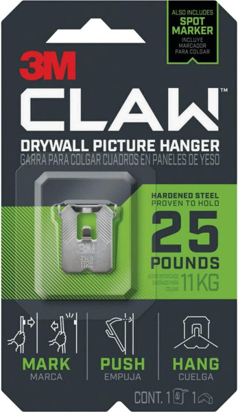 3M Claw Strong Durable Drywall Picture Hanger - 1 Ct