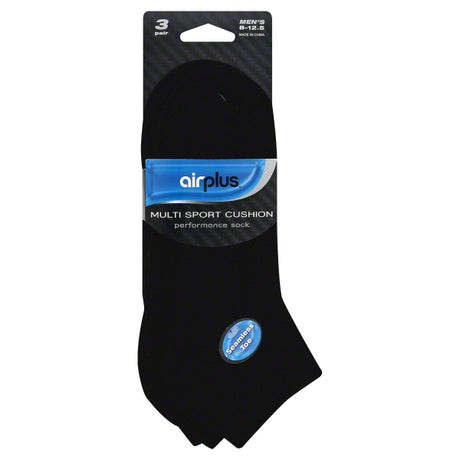 airplus Multi Sport Cushion Men's Performance Socks Black - 3 pairs