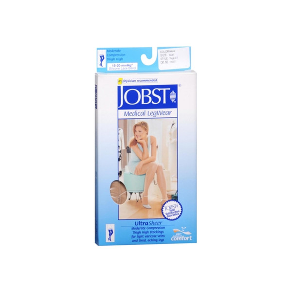 Jobst Medical Legwear Thigh High 15-20 Mmhg Ultra Sheer Small Beige 1 Pair