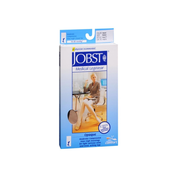 Jobst Medical Legwear Knee High 15-20 Mmhg Opaque Medium Silky Beige 1 Pair