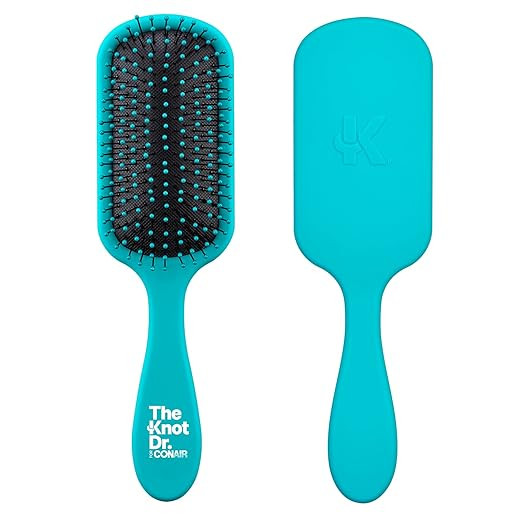 CONAIR The Knot Dr. Pro Brite Wet & Dry Detangler Hair Brush - Blue