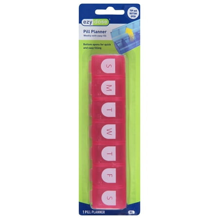Ezy Dose Easy Fill (7-Day) Pill, Medicine, Vitamin Organizer Box 