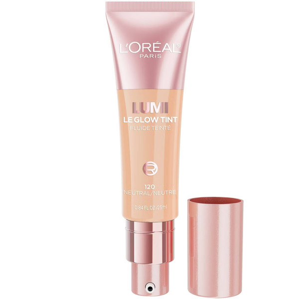 L'OREAL PARIS Lumi Le Glow Tint Liquid Skin Tint, 120 Neutral, 0.84 fl. oz.