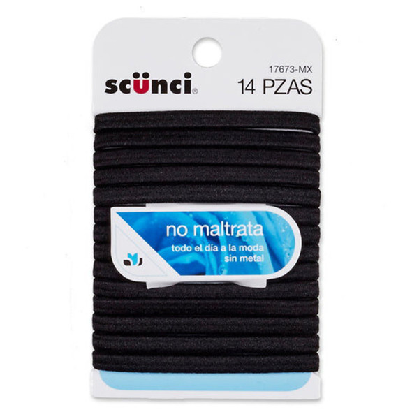 Sc++nci No Damage Elastics Medium, Black, 14 CT
