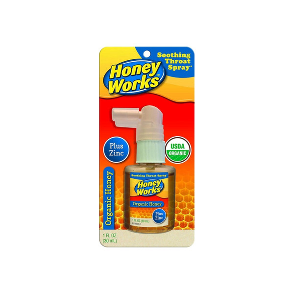 Honeyworks Organic Honey Soothing Throat Spray, 1 Oz