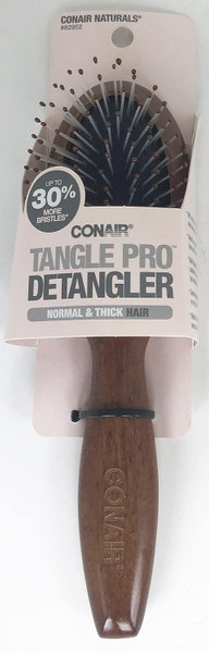 CONAIR Tangle Pro Detangler Small Wood Cushion Hair Brush - 1 Ct