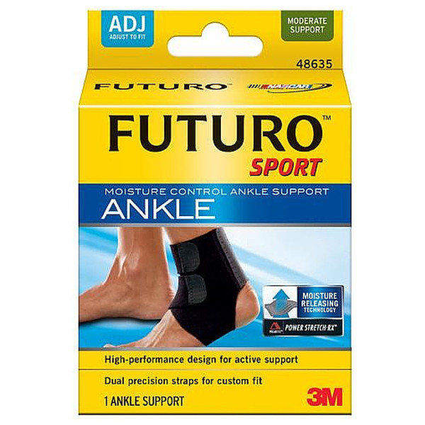 Futuro Sport Moisture Control Ankle Support, Adjustable 1 Ea
