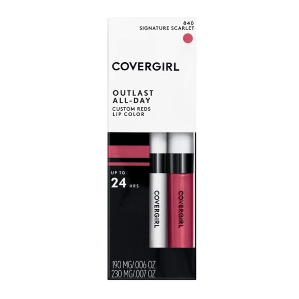 COVERGIRL Outlast All Day Lip Color Custom Reds 840 Signature Scarlet - 1 Ct