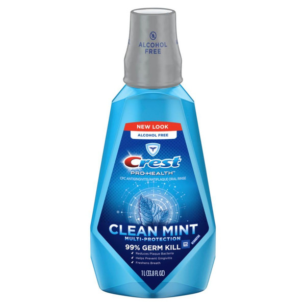 Crest Pro-Health Multi Protection Alcohol Free Mouthwash Clean Mint - 3.3 fl oz
