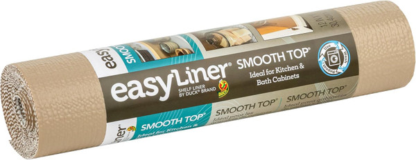 DUCK Select Grip EasyLiner Shelf and Drawer Liner Taupe, 12 x 10' - 1 Ct