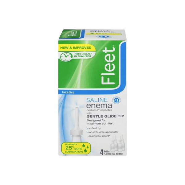 Fleet Saline Enema, 4 Pack 18 Oz