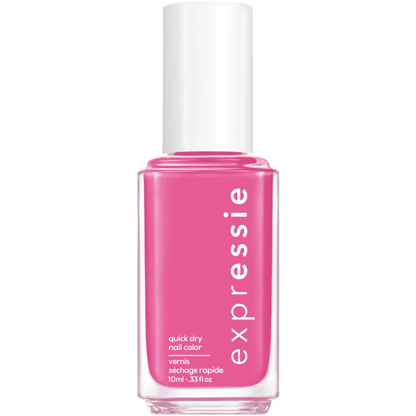 essie expressie quick dry nail polish, vegan formula, hot pink, Trick Clique - 0.33 fl oz