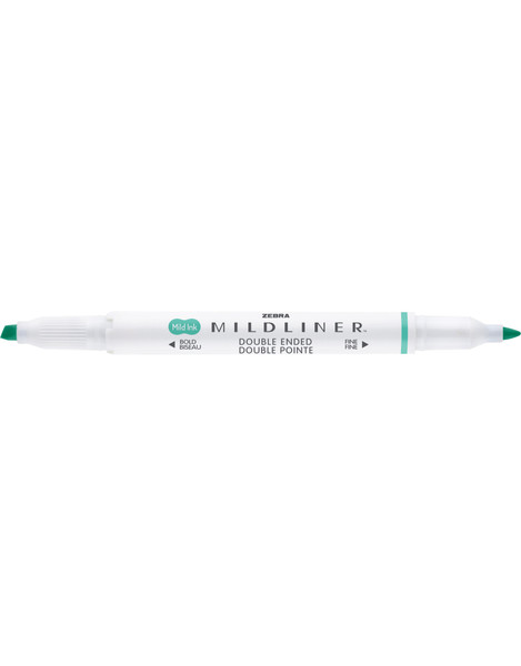 Zebra Mildliner Double Ended Highlighter, Blue Green - 1 Ct