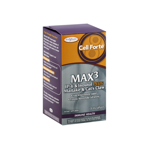 Enzymatic Therapy Cell Forte Max3 Veggie Capsules 120 Ea