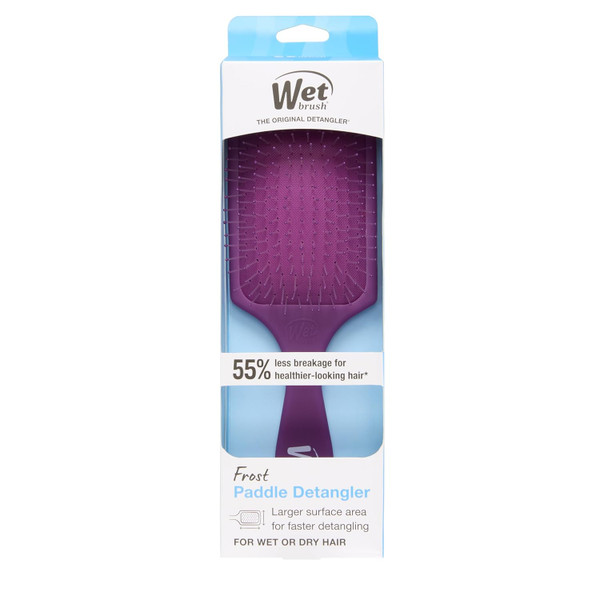 Wet Brush Paddle Detangler Hair Brush Frost Purple - 1 Ct