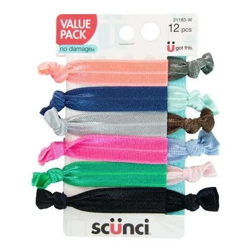 Scunci U Got This No Damage Knotted Ponytailer - 12 Pack
