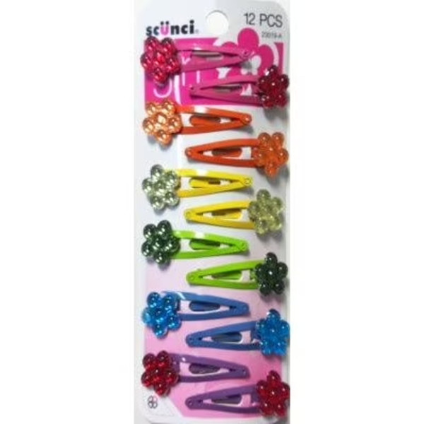 Sc++nci Girl Flower Clippies - 12 Ct