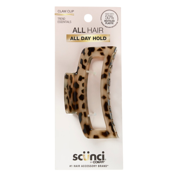 Scunci Open Center Jaw Clip Milky Tort - 1 Ct