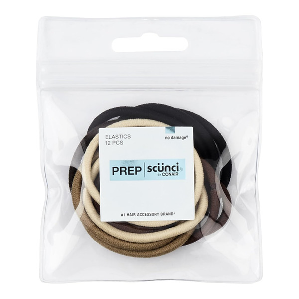 Scunci No Damage Elastics with Beads - 12 Ct