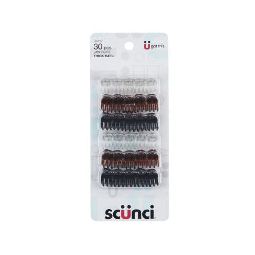 Sc++nci No-Slip Grip 1cm Mini Claw Clips - 30 Ct