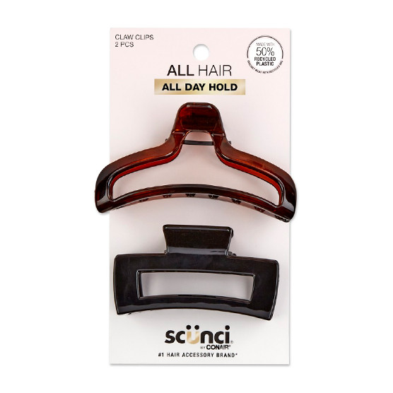 sc++nci Unbreakable Open Claw Clip - 2 Ct