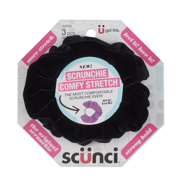 Scunci Scrunchie Comfy Stretch - 3 Ct