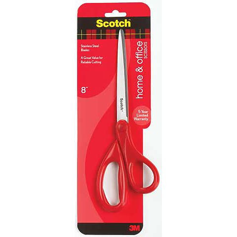 3M Household Stainless Steel Scissors- 8inch -Red - 1 Ct