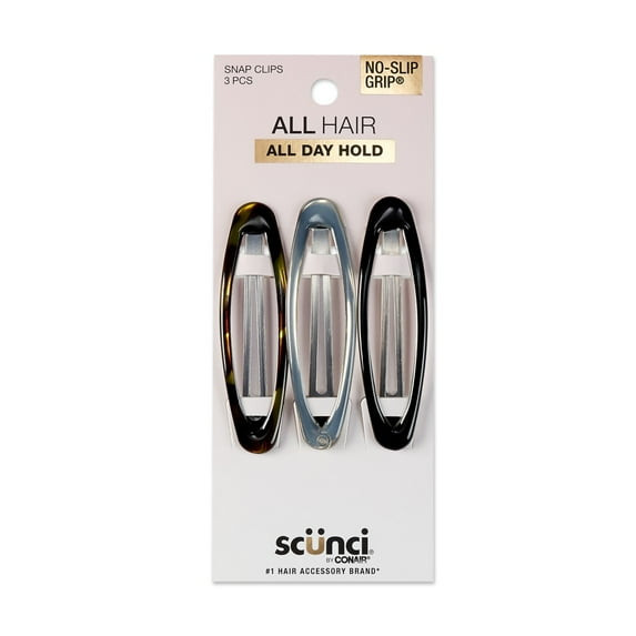 Sc++nci No-slip Grip Oval Jaw Clips - 3 Ct