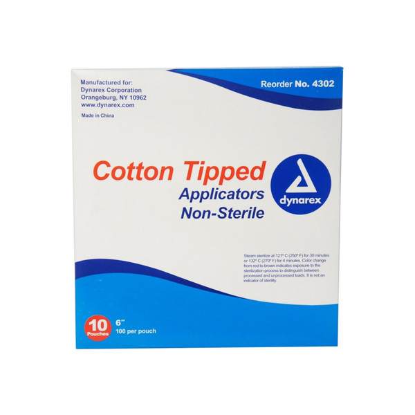 Dynarex Cotton Tipped Applicators 6 Inch 1000 Ea