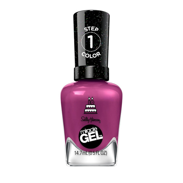 Sally Hansen Miracle Gel Nail Polish, One Gel of a Party Collection Brewberry - 0.5 fl oz