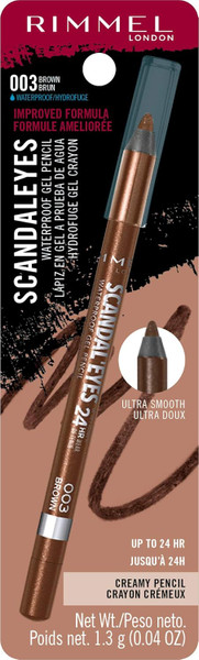 Rimmel Scandaleyes Waterproof Gel Pencil Eyeliner in 003 Brown - 1 Ct